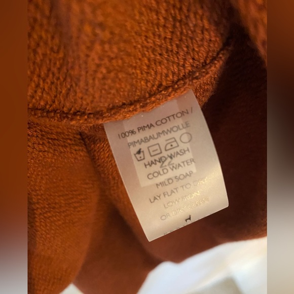 Peruvian Connection Burnt Orange Long Sleeve Shirt Or Pullover Size Small - Picture 4 of 4